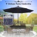 Strong Camel 9 Ft Outdoor Table Aluminum Patio Umbrella with Auto Tilt and Crank, With OLIFEN Cover , Alu. 8 Ribs (Beige)   570033316